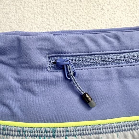 Lululemon Women Run Speed Shorts Wind Chill White Lullaby Ray Light Blue Print 6 - Picture 6 of 8